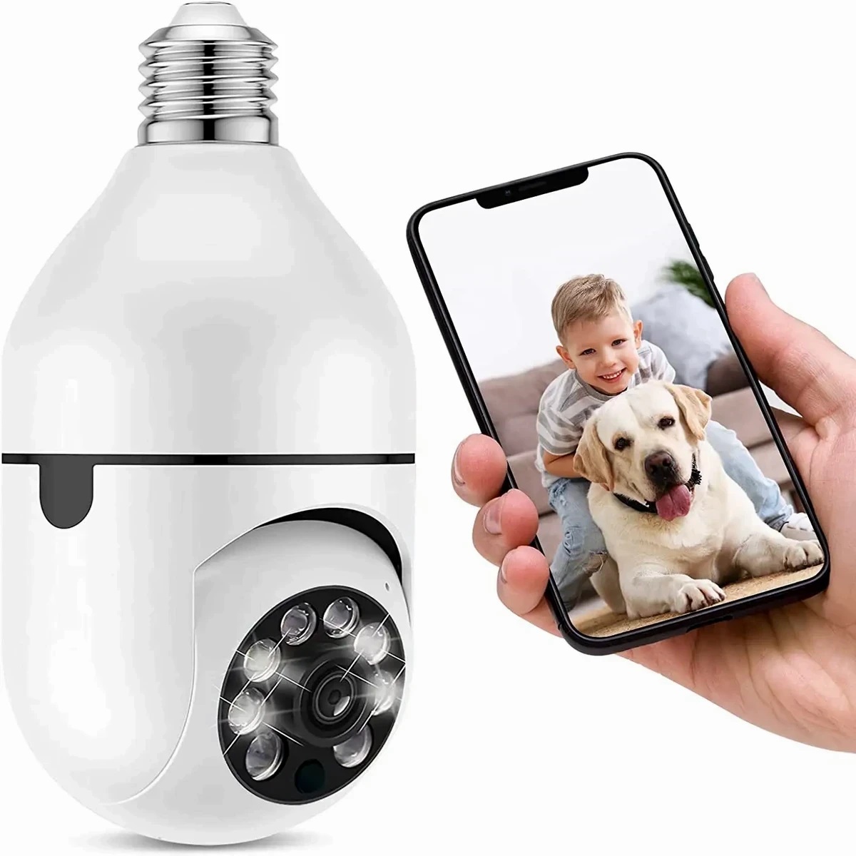 V380 Bulb System 360° Moving WI-FI IP Camera